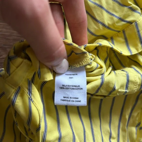 Derek Lam 10 Crosby Women's Yellow Collared Short Sleeve Midi Dress - Picture 6 of 7